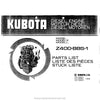 Kubota Z400-BBS-1 Diesel Engine Parts Manual PDF