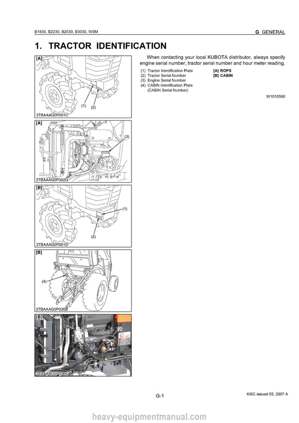 Kubota B1830 B2230 B2350 B3030 Tractor Workshop Service Manual (9Y111-00031) PDF Download