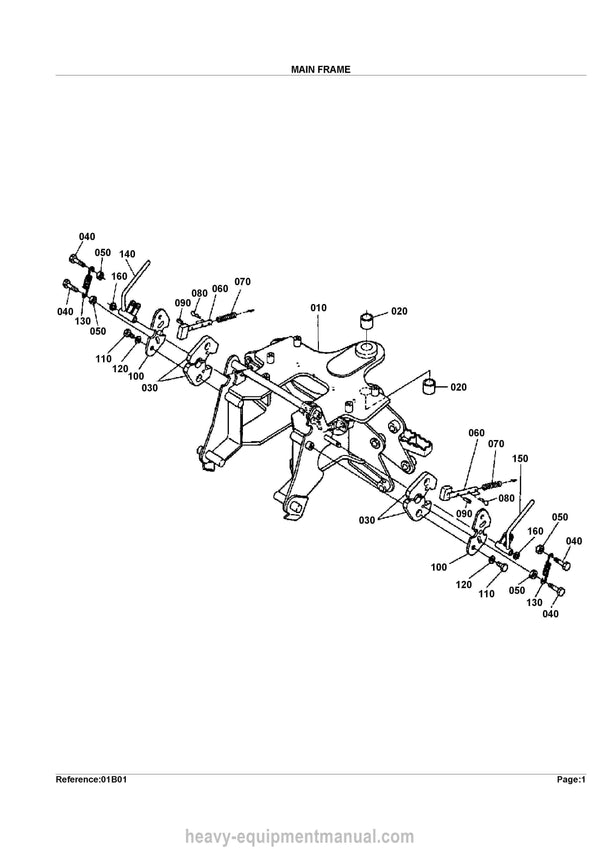 Kubota BT751 Backhoe Parts Manual PDF