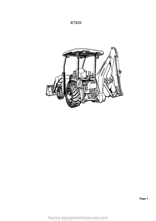 Kubota BT820 Backhoe Parts Manual PDF