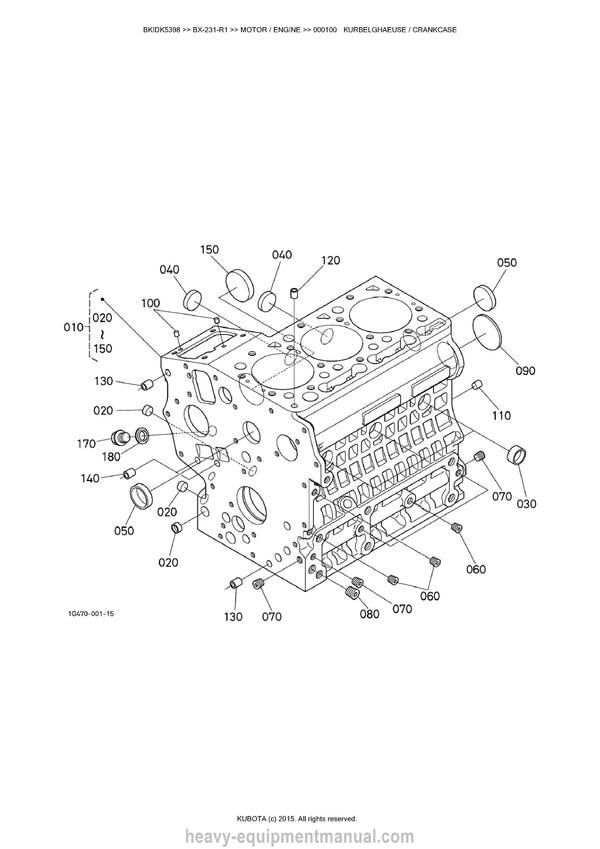 Kubota BX-231-R1 Tractor Parts Manual PDF