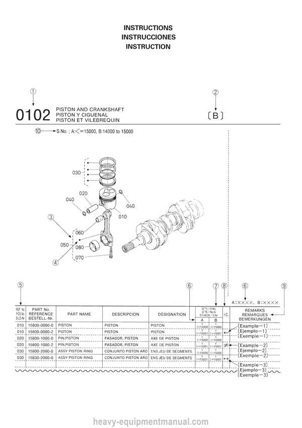 Kubota D1105-EB-AUSA-1 Diesel Engine Parts Manual PDF