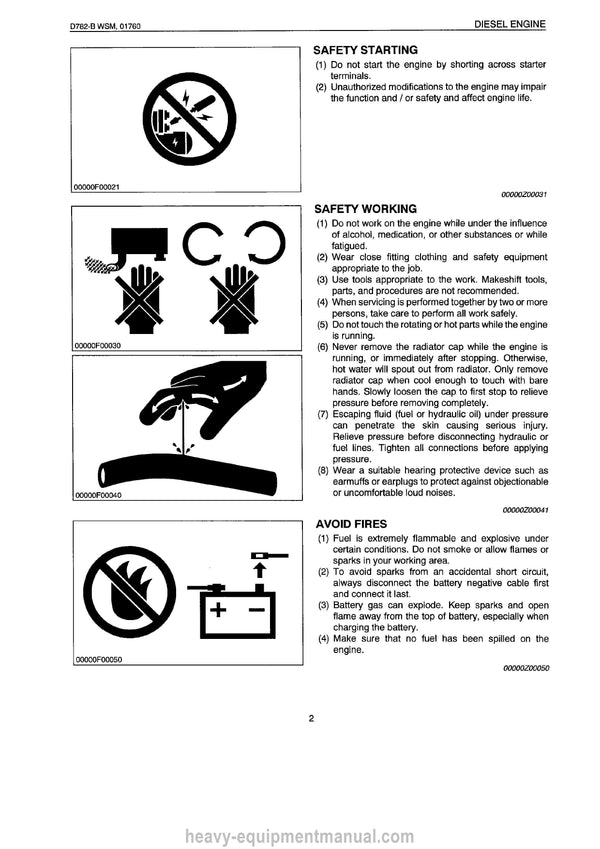 Kubota D782-B Diesel Engine Workshop Manual PDF