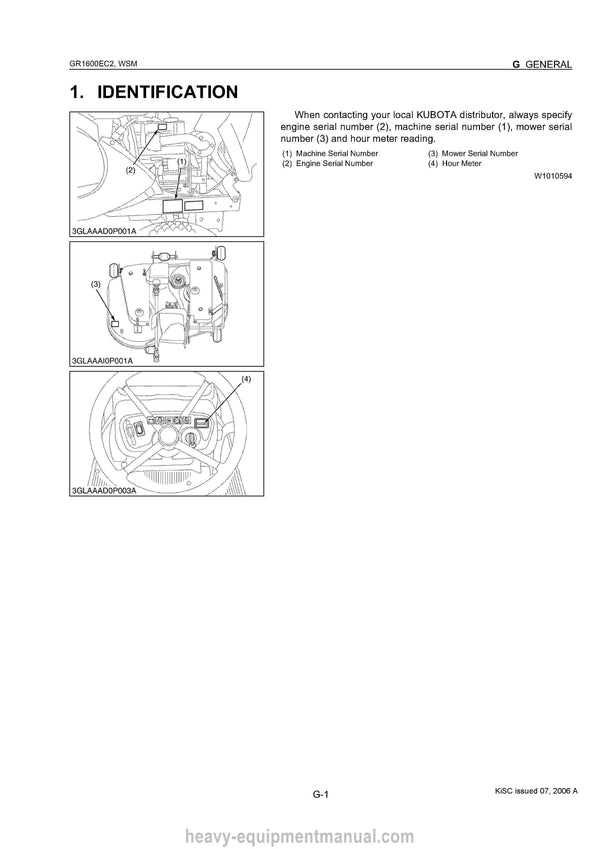 Kubota GR1600EC2 Tractor Workshop Service Manual (9Y011-15560) PDF Download