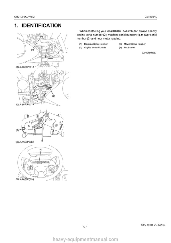 Kubota GR2100EC Lawn Mower Workshop Service Manual PDF Download