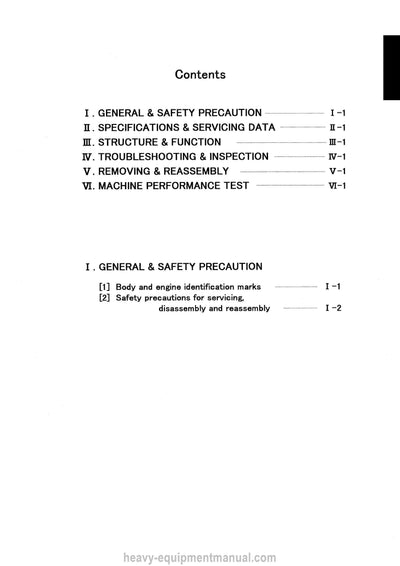 Kubota K-008 Excavator Workshop Service Manual (97899-60471) PDF Download