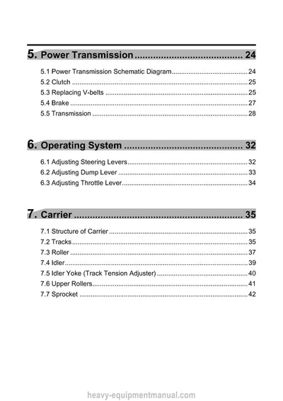 Kubota KC110H KC110HR Dumper Workshop Service Manual (97899-61740) PDF Download