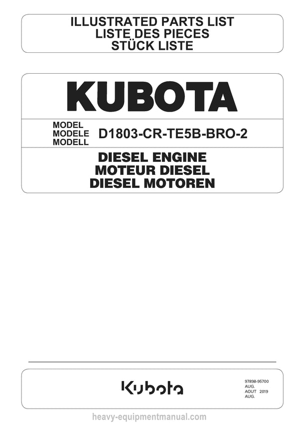 Kubota KTH-4815-2 Telescopic Handler Parts Manual PDF