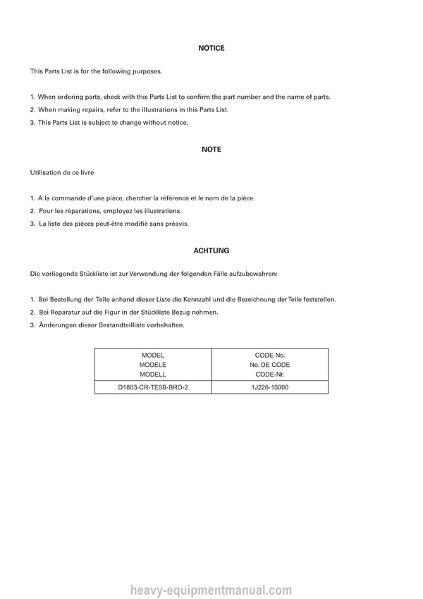 Kubota KTH-4815-2 Telescopic Handler Parts Manual PDF