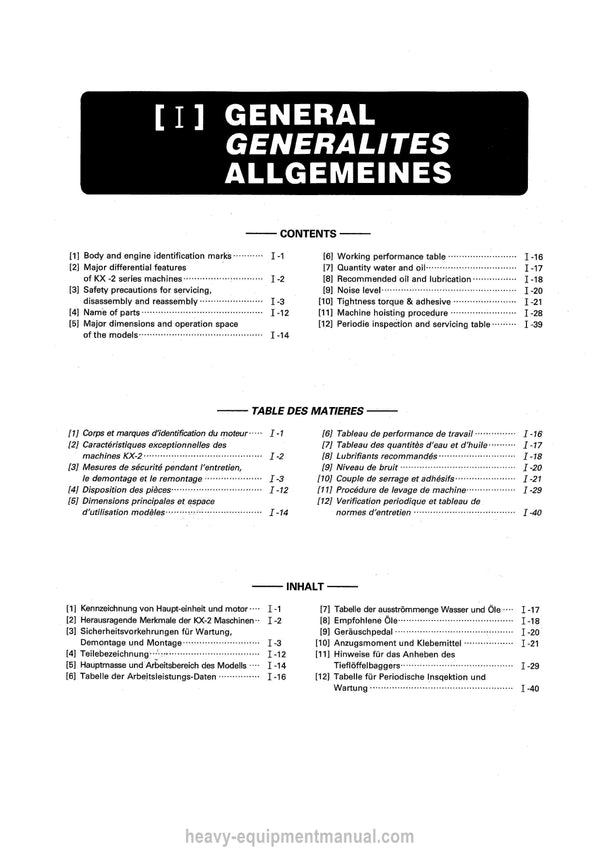 Kubota KX41-2 KX61-2 KX71-2 Excavator Workshop Service Manual PDF (97899-60456)