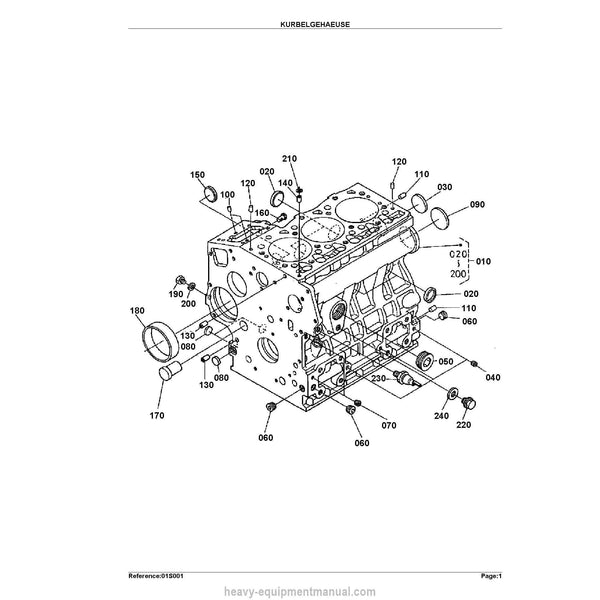 Kubota KX412SV Diesel Engine Parts Manual PDF