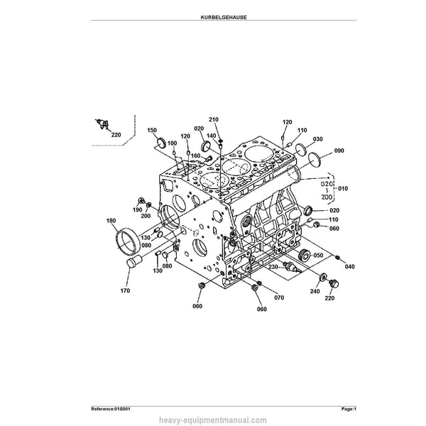 Kubota KX412 Diesel Engine Parts Manual PDF