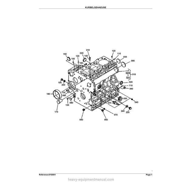 Kubota KX61-2 ALPHA Diesel Engine Parts Manual PDF