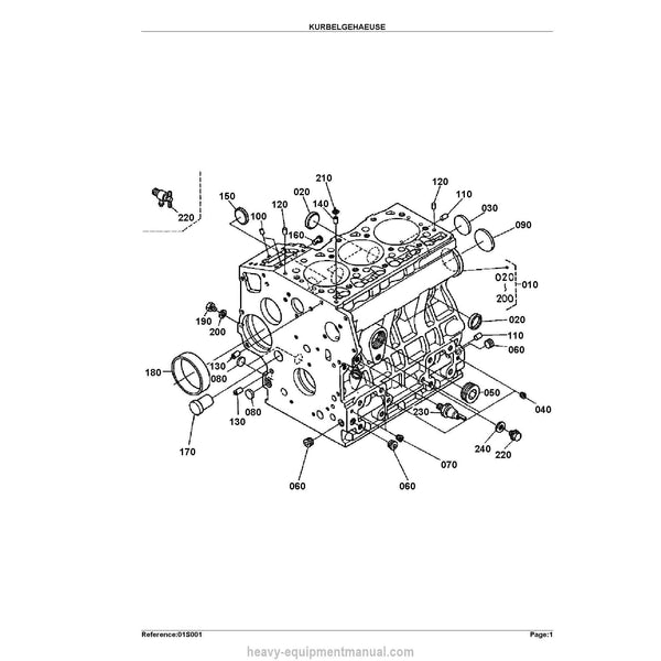 Kubota KX61-2 Diesel Engine Parts Manual PDF