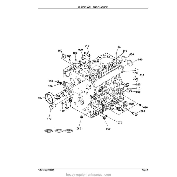 Kubota KX61HAB Diesel Engine Parts Manual PDF