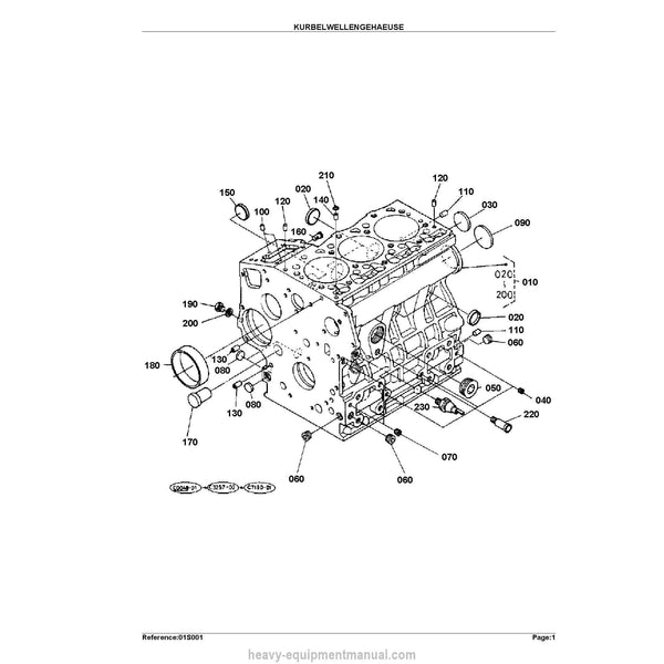 Kubota KX61H Diesel Engine Parts Manual PDF