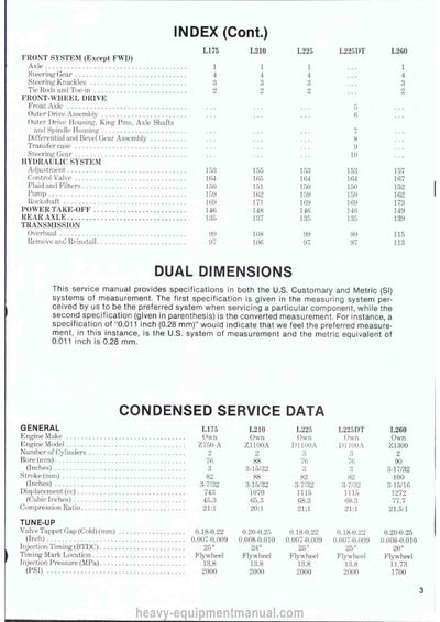 Kubota L175 L210 L225 L225DT L260 Tractor Workshop Manual PDF Download