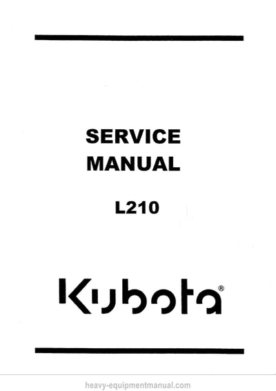 Kubota L210 Tractor Service Manual PDF Download