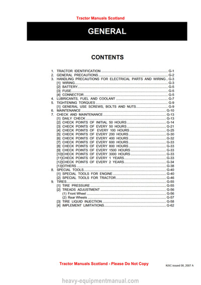 Kubota L2800 L3400 Tractor Workshop Service Manual (9Y011-13193) PDF Download