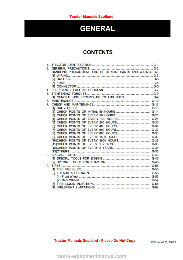 Kubota L2800 L3400 Tractor Workshop Service Manual (9Y011-13193) PDF Download