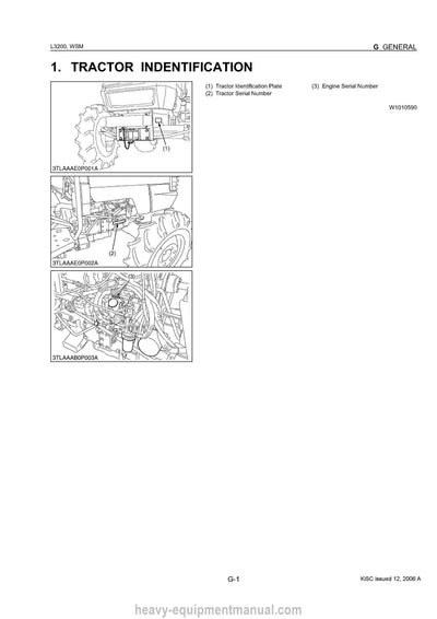 Kubota L3200 Tractor Workshop Service Manual (9Y011-13601) PDF Download