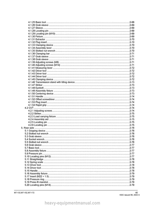 Kubota M7-132 M7-152 M7-172 Tractor Workshop Service Manual (9Y111-19533) PDF Download