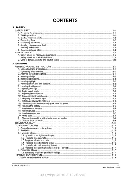 Kubota M7-132 M7-152 M7-172 Tractor Workshop Service Manual PDF Download