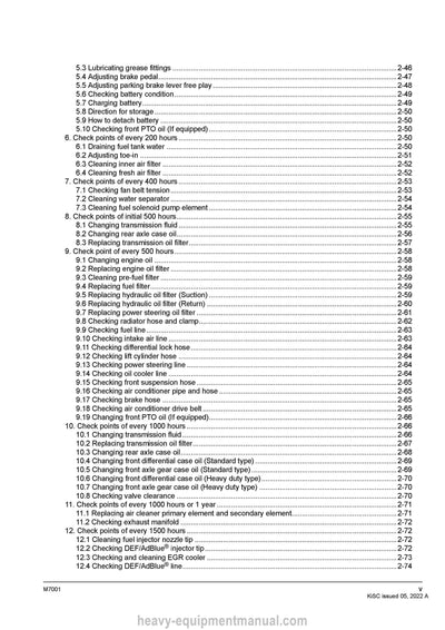 Kubota M7001 Tractor Workshop Service Manual PDF Download