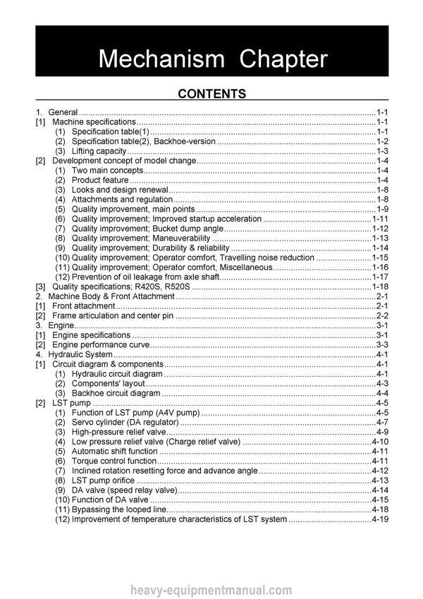 Kubota R420a R520a Wheel Loader Workshop Service Manual (97899-60790) PDF Download