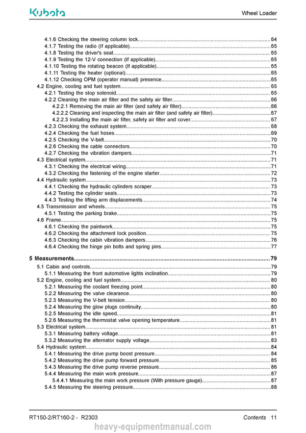 Kubota RT150-2 RT160-2 Wheel Loader Service Manual PDF Download
