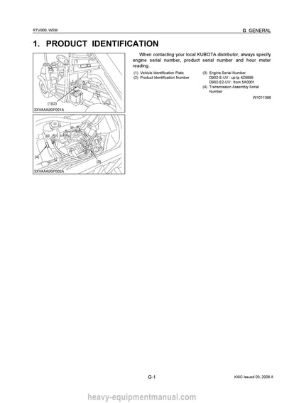 Kubota RTV900 Utility Vehicle Workshop Service Manual PDF Download