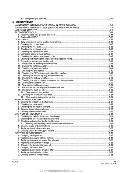 Kubota SVL75-3 Compact Track Loader Workshop Service Manual (RY911-31065 Year 2024)
