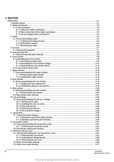 Kubota SVL95-2S Compact Track Loader Workshop Service Manual (RY911-25521 Year 2018)