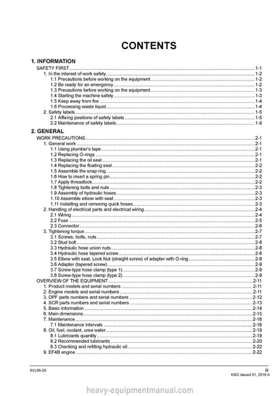 Kubota SVL95-2S Compact Track Loader Workshop Service Manual (RY911-25521 Year 2018)