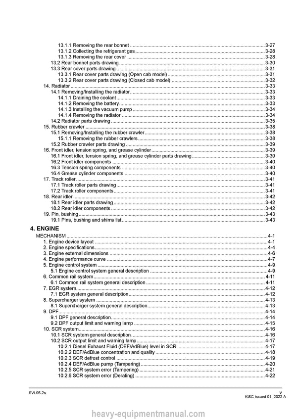 Kubota SVL95-2S Compact Track Loader Workshop Service Manual (2022) PDF Download