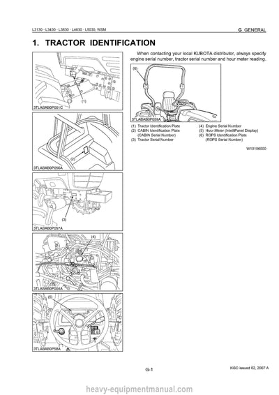 Kubota Tractor L3130, L3430, L3830, L4630, L5030 Workshop Manual (9Y011-13111) PDF Download