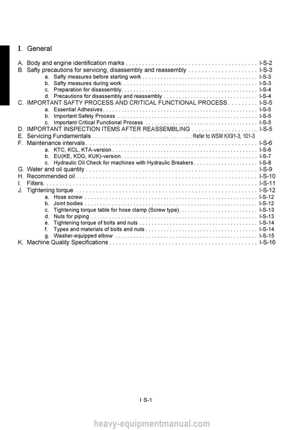 Kubota U35 Excavator Workshop Service Manual PDF Download