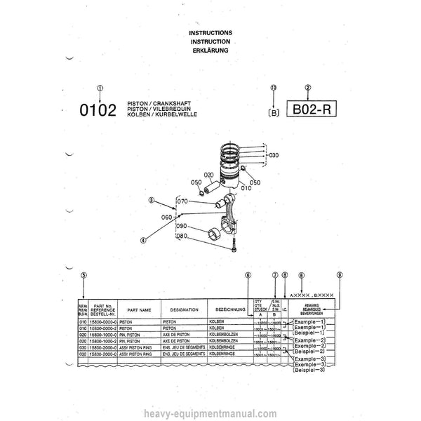 Kubota V2003-T-EBB-EC-1 V2003-T-EBB-EC-STD-3 Diesel Engine Parts Manual PDF