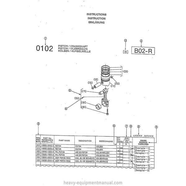 Kubota V2003-T-EBB Diesel Engine Parts Manual PDF