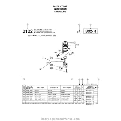 Kubota V2203-M-E2B Diesel Engine Parts Manual PDF