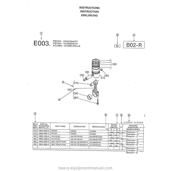 Kubota V3300-EBB Diesel Engine Parts Manual PDF