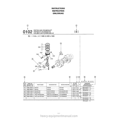 Kubota V3300-T-E2B Diesel Engine Parts Manual PDF