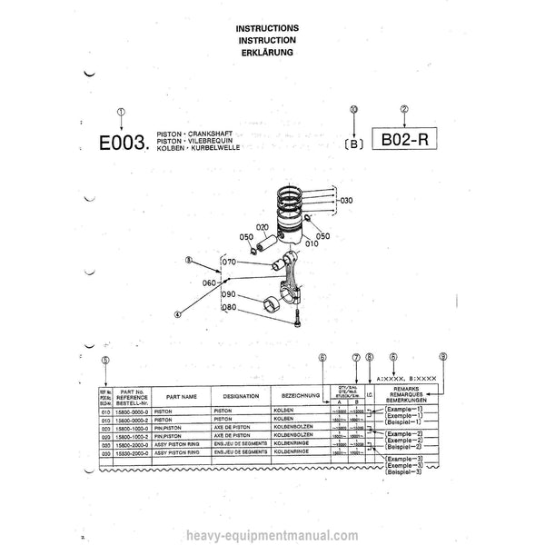 Kubota V3300-T-EBB-EC-STD-3 Diesel Engine Parts Manual PDF