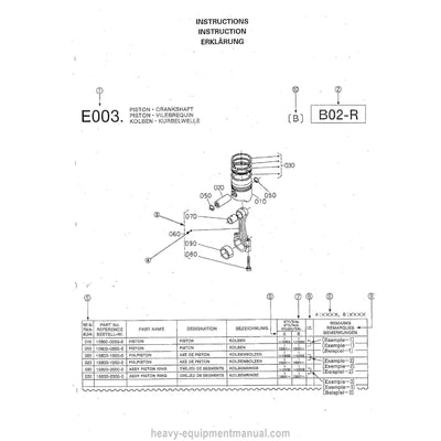 Kubota V3300-T-EBB Diesel Engine Parts Manual PDF