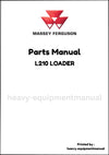 Massey Ferguson L210 LOADER Parts Manual - Download PDF