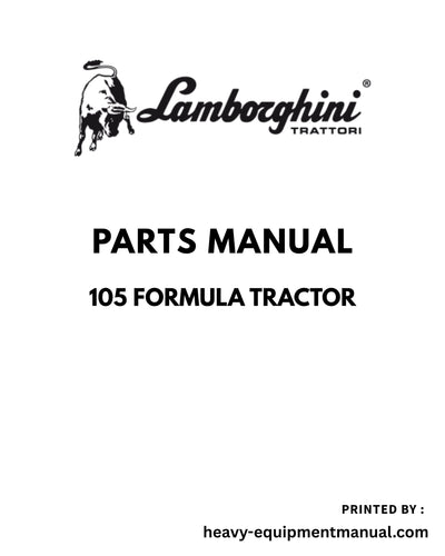 Lamborghini 105 Formula Tractor Parts Manual - Pdf Download