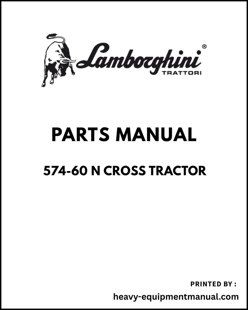 Lamborghini 574-60 N CROSS Tractor Parts Manual - Pdf Download