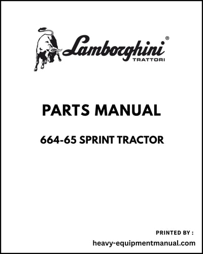 Lamborghini 664-65 SPRINT Tractor Parts Manual - Pdf Download
