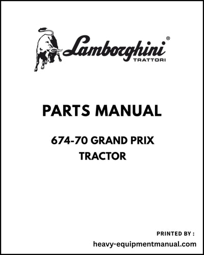 Lamborghini 674-70 GRAND PRIX Tractor Parts Manual - Pdf Download
