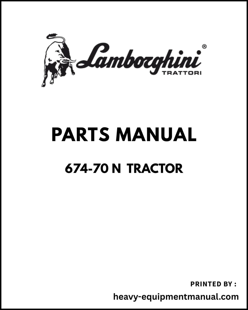 Lamborghini 674-70 N Tractor Parts Manual Pdf Download